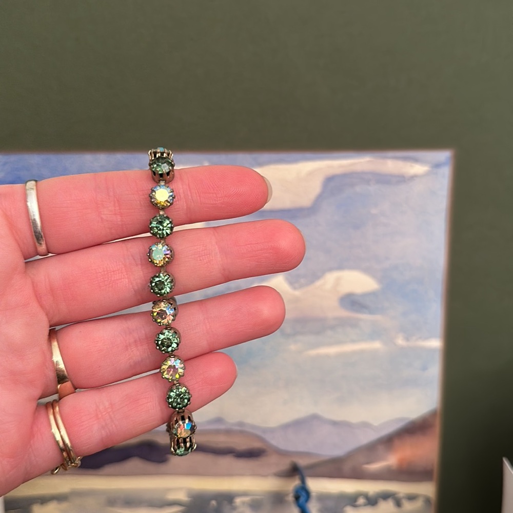 sparkly rhinestone bracelet 💎💚✨